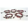 Image 2 : LOT OF 5 HEMP & LEATHER SURFER STYLE BRACELETS