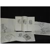 Image 1 : CONCEPT SKETCHES UNKNOWN LOT OF 5 HAND DRAWN & SIGNED ORIGINAL