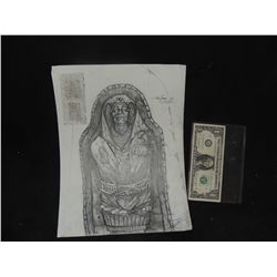 THE MUMMY CONCEPT SKETCH HAND DRAWN & SIGNED ORIGINAL FROM PRODUCTION 13