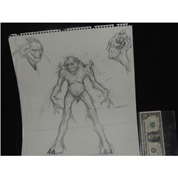 HERCULES CONCEPT SKETCH HAND DRAWN & SIGNED ORIGINAL FROM PRODUCTION 1