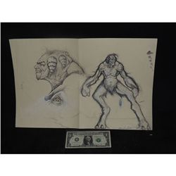 HERCULES CONCEPT SKETCH HAND DRAWN & SIGNED ORIGINAL FROM PRODUCTION 3