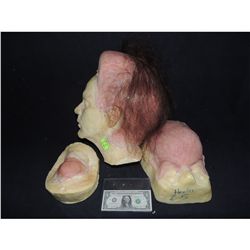 GREEN LANTERN THE HECTOR HAMMOND COMPLETE SILICONE HEAD MAKE UP W/ HAND PUNCHED HAIRS ONLY ONE!