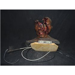 AXE HIT BISECTED BLACK MAN SILICONE HEAD KEEPER QUALITY GORE