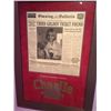Image 1 : WILLY WONKA AND THE CHOCOLATE FACTORY FRAMED GOLDEN TICKET WINNER POST