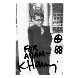 KEITH HARING SIGNED PHOTO