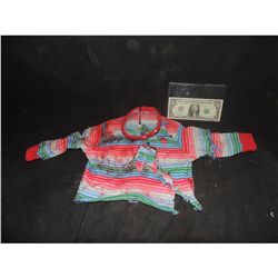 SEED OF CHUCKY SCREEN WORN BLOODY PUPPET SWEATER FROM AXE HIT SHOT