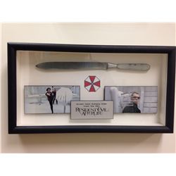 RESIDENT EVIL AFTERLIFE AUTOPSY KNIFE NICELY FRAMED