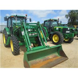 JOHN DEERE 7230 MFWD FARM TRACTOR, S/N L07230H592017, 3 HYD REMOTES, 3 PTH, BUDDY SEAT, LOADER PKG, 