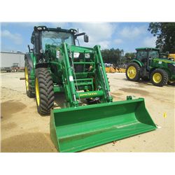 JOHN DEERE 6190R MFWD FARM TRACTOR, S/N 2649 (11 YR) 190 HP, JD H380 FRONT END LOADER, IVT TRANS, 4 