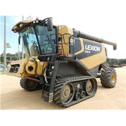 LEXION 575R 4X4 COMBINE, S/N 57801136, CAT C9 ENGINE, TRACK DRIVE W/REAR WHEEL ASSIST, ECAB W /AIR, 
