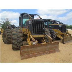 CAT 525B GRAPPLE SKIDDER, S/N 3K201654 (05 YR) SINGLE ARCH, ECAB W/ AIR, 30.5L32 TIRES, METER READIN