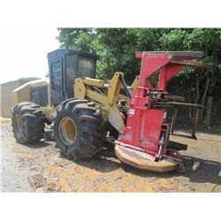 CAT 573 FELLER BUNCHER, S/N HA19606 (08 YR) SAW HEAD, ECAB W/ AIR, 28L26 TIRES, METER READING 6,865 