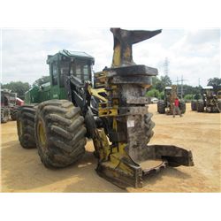 JOHN DEERE 843K FELLER BUNCHER, S/N 63224, SAW HEAD, ECAB W/AIR, 67-34-25 TIRES, METER READING 7,420