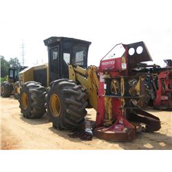 CAT 553 FELLER BUNCHER, S/N HA19836 (10 YR) PRENTICE SH-50 SAWHEAD, ECAB W/AIR, 28L-26 TIRES, METER 