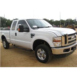 2010 FORD F250 XLT 4X4 EXTENDED CAB PICKUP, S/N 1FTSX2B56AEB17983, V8 GAS ENG, A /T, ODOMETER READIN