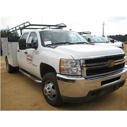 2011 CHEVROLET 3500 CREW CAB SERVICE TRUCK, S/N 1GB4CZCL8BF160019, DURAMAX DIESEL ENG, A/T, MECHANIC