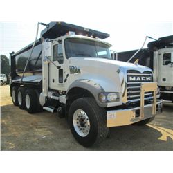 2014 MACK GU713 TRI-AXLE DUMP, S/N 1M2AX07C1EM019085, 455 HP MACK MP8 ENG, 8LL FULLER TRANS, 44K REA