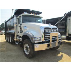 2014 MACK GU713 TRI-AXLE DUMP, S/N 1M2AX07C7EM020144, 425HP MACK MP8 ENG, 8LL SPD, 44K REARS, 18K FR