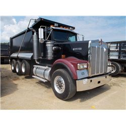 1997 KENWORTH TRI-AXLE DUMP, S/N 1NKWLBOX7VJ740123, 475 HP CAT 3406 ENG, 10 SPD TRANS, 44K REARS, 18
