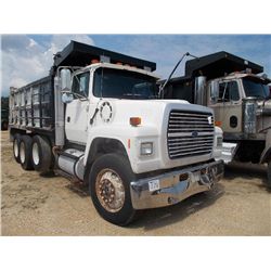 1997 FORD LT9000 TRI-AXLE DUMP, S/N 1FDZU90X9VVA18354, 350 HP ENGINE, 8LL TRANS, 46K REARS, 14K FRON
