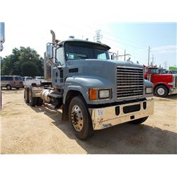 2009 MACK CHU613 T/A TRUCK TRACTOR, S/N 1M1AN07Y69N004393, 485HP MACK MP8 ENG, 18 SPD TRANS, 46K REA