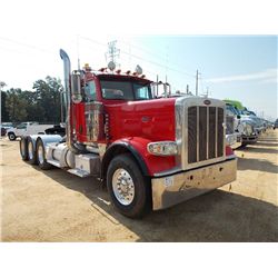 2013 PETERBILT 389K TRI-AXLE TRUCK TRACTOR, S/N 1NPXGGGG50D200718, 565 HP ISX CUMMINS ENG, 18 SPD TR
