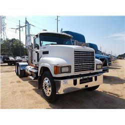 2008 MACK CHU613 T /A TRUCK TRACTOR, S/N 1M1AN09Y78N001112, 425 HP MACK MP8 ENG, 13 SPD TRANS, 38K R