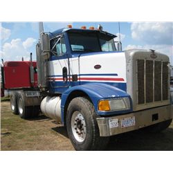 1993 PETERBILT 375 T/A TRUCK TRACTOR, S/N 1XPBDE9X5PN334398, CAT DIESEL ENG, 10 SPD TRANS, 40K REARS