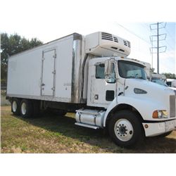 1999 KENWORTH T/A REFER VAN TRUCK, S/N 3BKMHZ7X1XF814306, CUMMINS DIESEL ENG, 6 SPD TRANS, 21' REFER