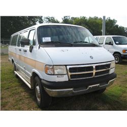 1997 DODGE RAM VAN, S/N 2B5WB35Z0VK516614, V8, GAS ENG, A/T, 13 PASSENGER, ODOMETER READING 241,842 
