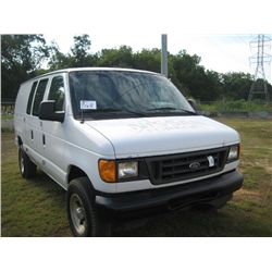 2003 FORD E350 VAN, S/N 1FTSE34LX3HC04441, V8 GAS, A/T