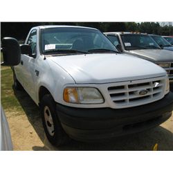 2001 FORD F150 PICKUP, S/N 1FTRF17W91NB71405, V8 GAS, A/T, ODOMETER READING 302,364 MI