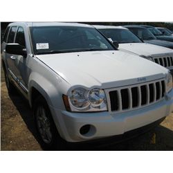 2007 JEEP LAREDO 4X4, S/N 1J8GR48K87C687974, GAS, A/T, ODOMETER READING 207,027