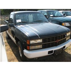 1993 CHEVROLET SILVERADO PICKUP, S/N 1GCDC14K9PZ235142, V8 GAS, A/T, ODOMETER READING 97,564 MI