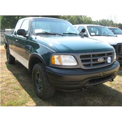 2001 FORD F150 4X4 PICKUP, S/N 1FTRX18L11NA83160, V8 GAS, A/T, ODOMETER READING 127,858 MILES