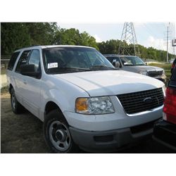 2003 FORD EXPEDITION 4X4, S/N 1FMPU16LX3LC08802, V8 GAS, A/T, P/S, A/C