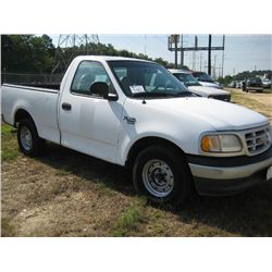 1999 FORD F150 PICKUP, S/N 1FTRF17W8XNC13832, V8 GAS, A/T, ODOMETER READING 282,023 MI