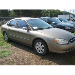 2003 FORD TAURUS SE, S/N 1FAFP53U93G171672, V6, GAS, A/T