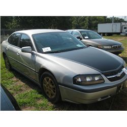 2005 CHEVROLET IMPALA, S/N 2G1WF52E359327075, V6 GAS, A/T, ODOMETER READING 178,771