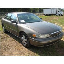 2003 BUICK CENTURY 4 DOOR SEDAN, S/N 2G4WS52J231103416, GAS ENG, A/T