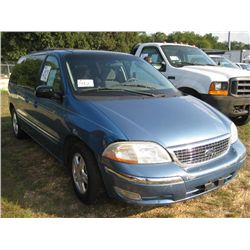 2003 FORD WINDSTAR VAN, S/N 2FMZA52493BB66890, V6 GAS ENG, A /T, P/S, A/C, ODOMETER READING 214,616 