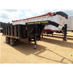 READING GOOSENECK 7' X 12' T/A HYD DUMP TRAILER, S/N 216822, 225/75R16 TIRES