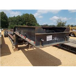 1990 BOAZ 60-16 DLA-T1 QUAD AXLE LOWBOY TRAILER, S/N 1424M5242LAB60042, STINGER, RAIL DECK FOR CRANE