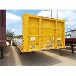 1980 FRUEHAUF 8' X 44' FLATBED T/A TRAILER, SN FWT089919, 11R24.5 TIRES, HEAD BOARD (BILL OF SALE ON