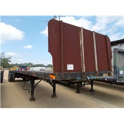 1985 UTILITY 8' X 50' FLATBED T/A TRAILER, S/N 1UYFS2453FA350409, SLIDING T/A, 11R24.5 TIRES