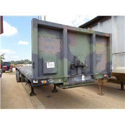 1980 THEURER 40' BREAKBULK/CONTAINER FLATBED TRAILER, S/N TG16791NX01KX, TRI-AXLE, 11R22.5 TIRES