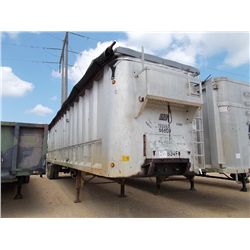 EAST 44' ALUMINUM WALKING FLOOR TRAILER, S/N 1BLU1X283RRG15107, OPEN TOP, SWING DOOR, T/A, 11R24.5 T