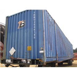 1998 HYUNDAI 50' CONTAINER W/ T/A TRAILER, S/N 3H3C54258WT006339, 295/75R22.5 TIRES