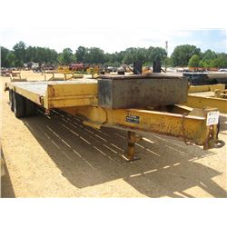 1996 HOOPER 8' X 20' T/A TAG TRAILER, S/N 1H9FB242T10472436, 4' DOVETAIL, FOLD UP RAMP, DUAL WHEELS,