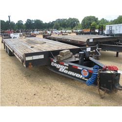 2008 EAGER BEAVER 102" X 20' T/A TAG TRAILER, S/N 112H5V3156L070013, 5' DOVETAIL, FOLD UP RAMP, 215/